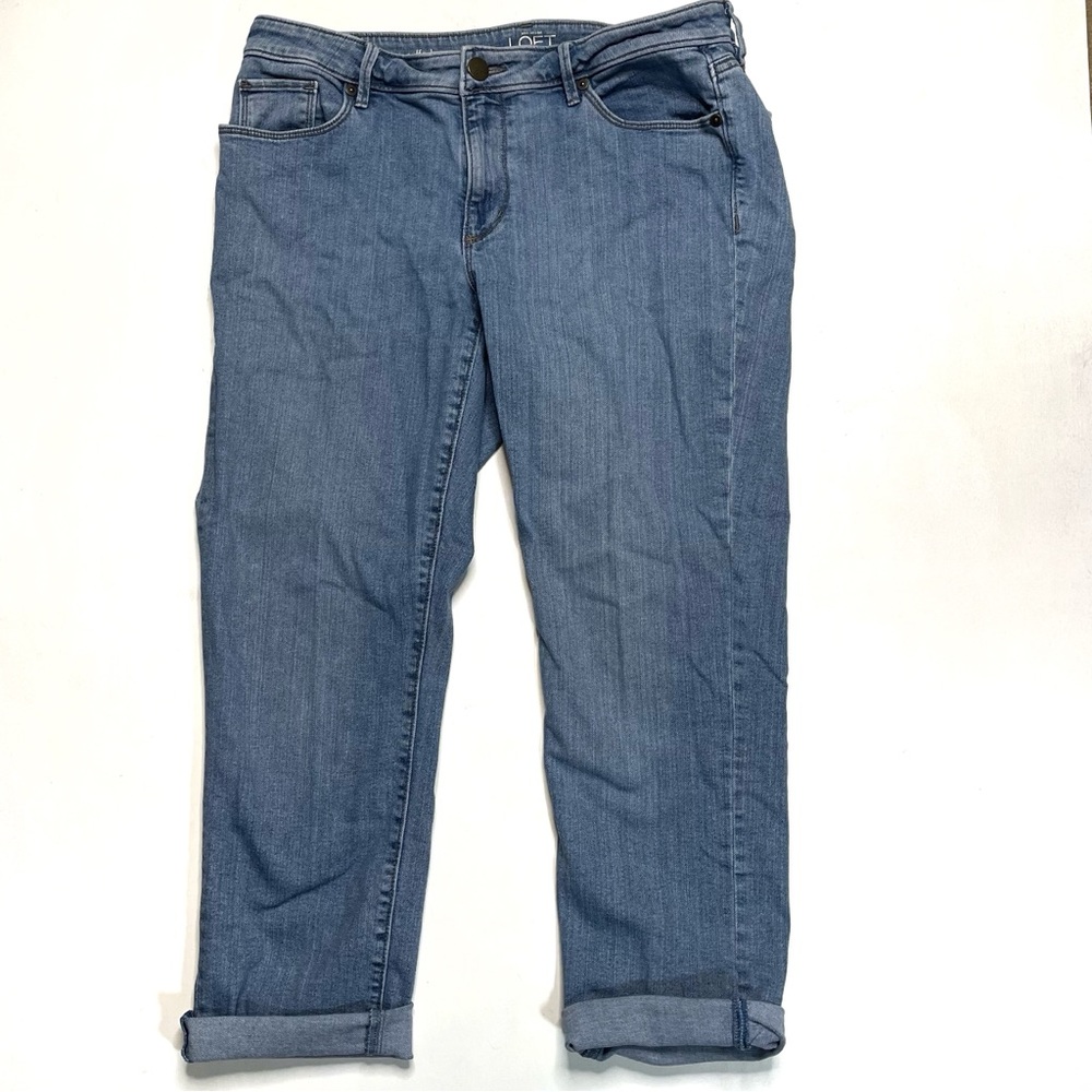 Loft Curvy Cuffed Cropped Jeans